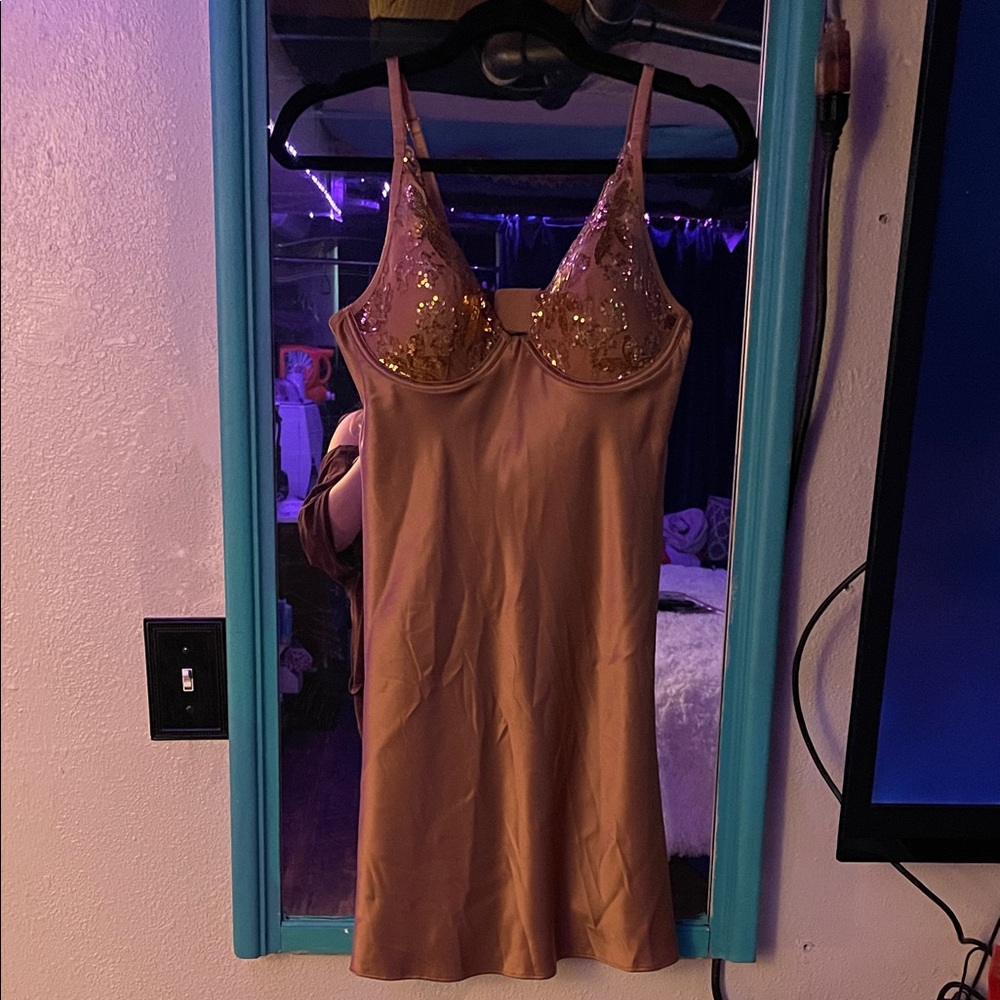 Victoria's Secret Gold Sequin Slip